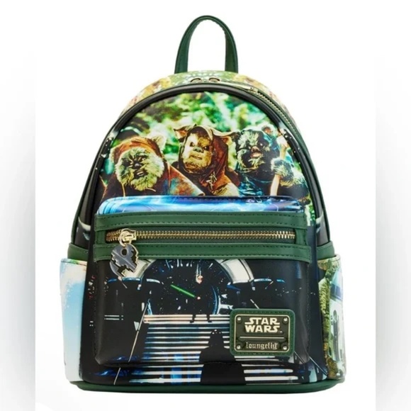 NWT Loungefly Star Wars Return of the Jedi scenes mini Backpack and wallet main image 6